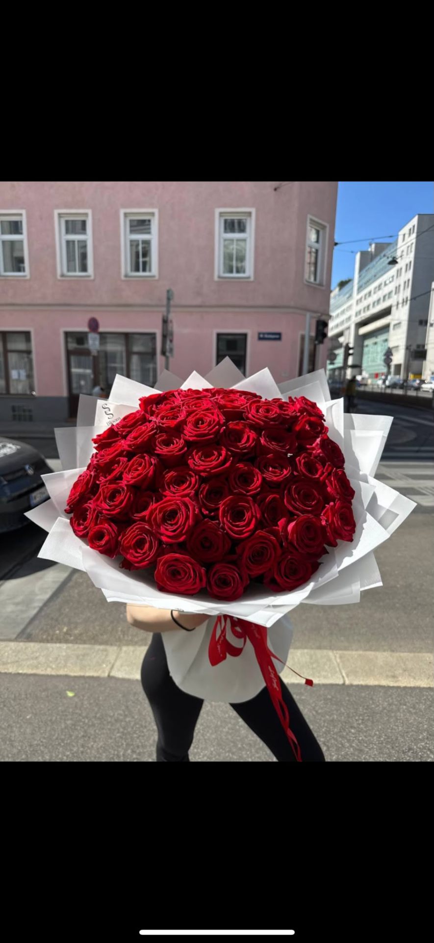 51 Rosen verpackt